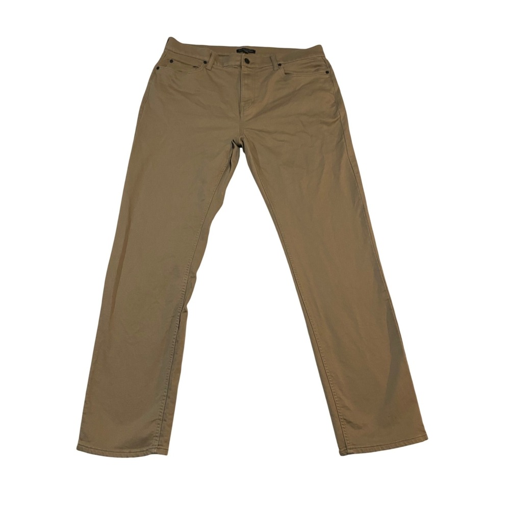 Banana Republic Mens 38x34 Khaki Tan Stretch Five Pocket Pants Straight Leg